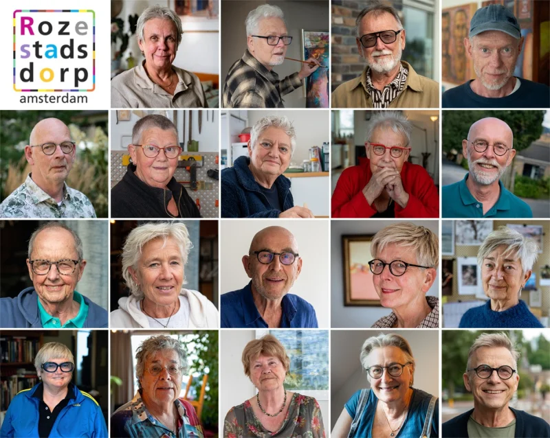Collage van deelnemende kunstenaars