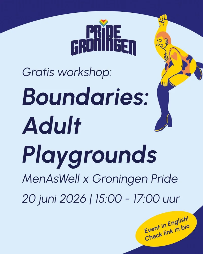 MenAsWell x Pride Groningen: Boundaries - Adult Playgrounds featured image