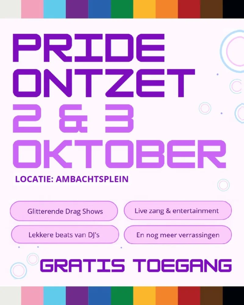 Pride Ontzet 2 & 3 October