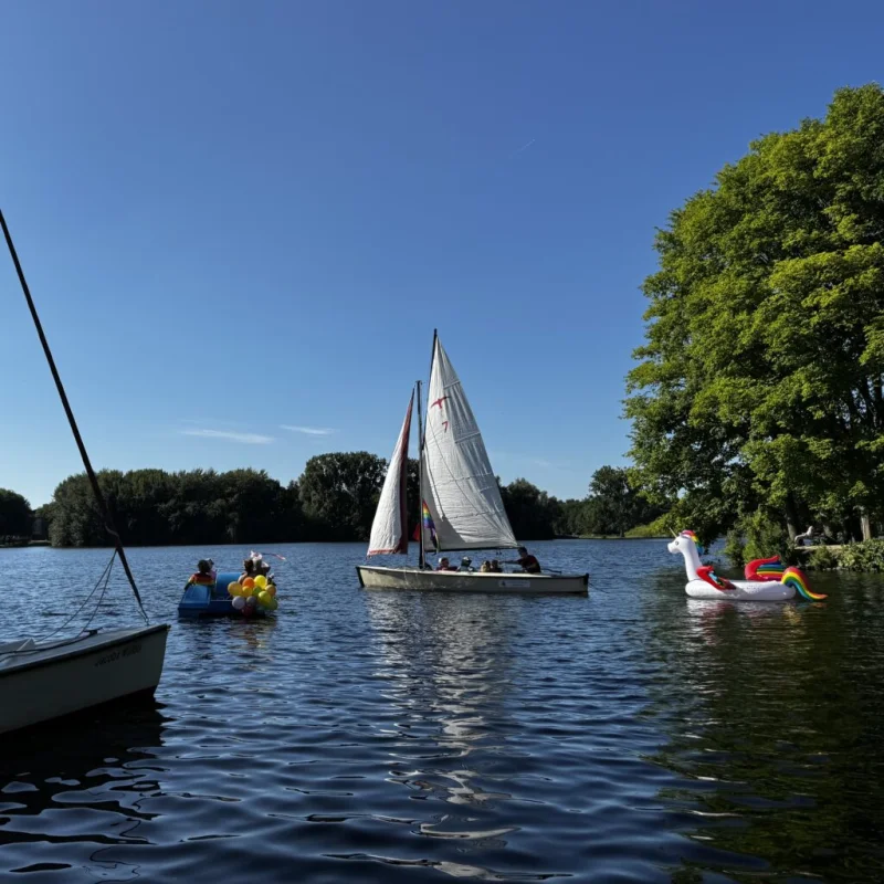 Unicorn Boat Parade on the Sloterplas