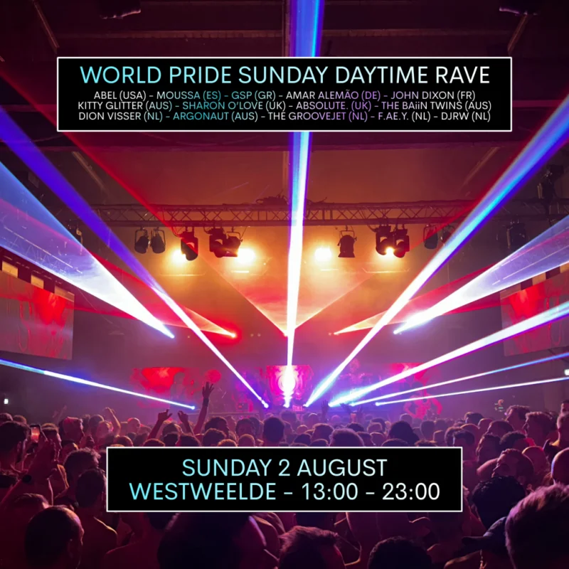 World Pride Zondag Daytime Rave featured image