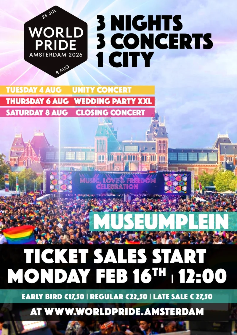3 Big Parties at Museumplein For Pride