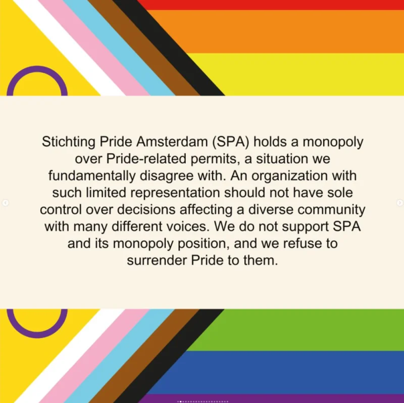 Café Saarein Rejects Pride Amsterdam Funding, Citing 'Bloody Dirty Money'