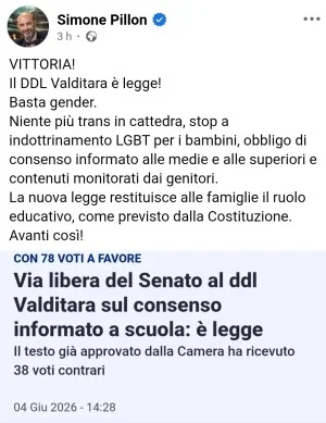 Italy Enacts Law Restricting Sex and Gender Education in Schools