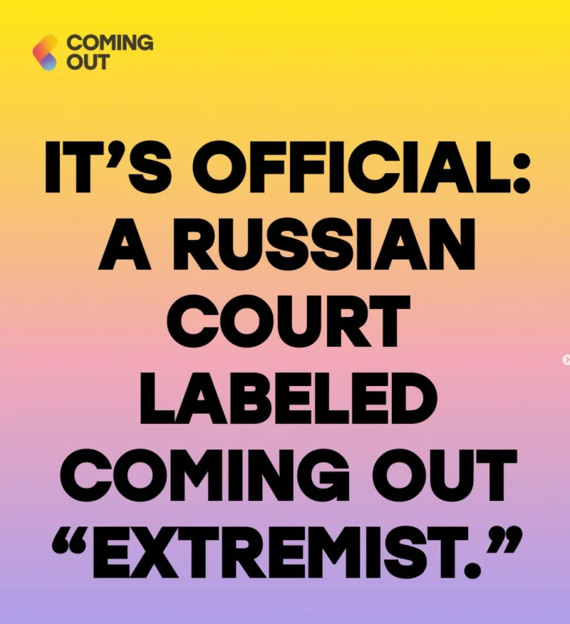 Russia Designates LGBTQ+ Organisation 'Extremist' in Widening Crackdown