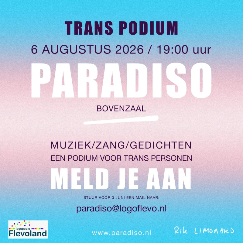 Trans Podium Announces World Pride 2026 Edition at Paradiso, Issues Call for Performers